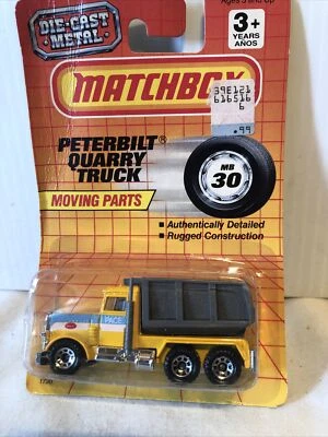 Matchbox 1990 MB 30 Peterbilt Quarry Truck 1/64 On Card 1730 New - Image 1 of 4