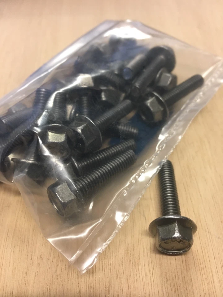 VITE ACCIAIO INOX A2 M6X25 TESTA ESAGONALE FLANGIATO CHIAVE 10mm 15PZ. - Immagine 1 di 1