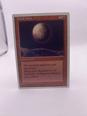 Blood Moon MTG Unplayed Chronicles Rare Red Enchantment - Image 1 of 4