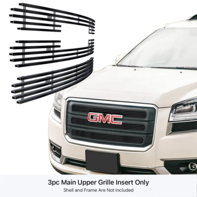 Para GMC Acadia SLE 2013-2016 con logotipo Mostrar parte superior negra rejilla de billet Foto 1 de 4