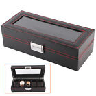 5 Slot Watch Box Carbon Fiber Case Jewelry Storage Collector Organizer BGA