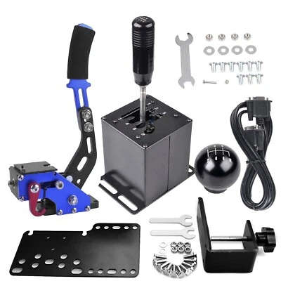PS4 PS5 PC Racing Game USB Handbrake & Simulator Shifter 6+R H Gear Shifter Kit - Image 1 of 4
