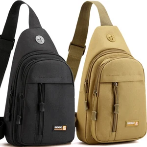 Sling Chest Bag Nylon Tactical Compact Crossbody Hiking Cycling Daypack Backpack - Picture 1 of 18