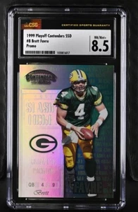 1999 PLAYOFF CONTENDERS SSD BRETT FAVRE #8 *PROMO* CSG 8.5 GREENBAY PACKERS - Picture 1 of 2