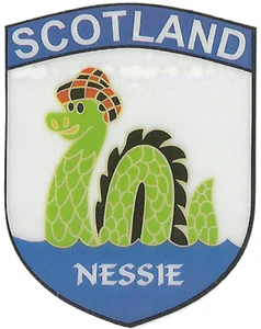 Scotland Loch Ness Monster Nessie Shield Shape Internal Car Window Sticker Decal - Picture 1 of 3