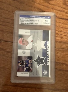 2003 J.D. DREW + MARSHALL FAULK AUTHENTIC GAME USED JERSEYS GEM MINT 10 - Picture 1 of 4
