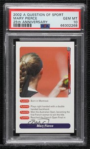 2002 A Question of Sport Game Mary Pierce PSA 10 GEM MT