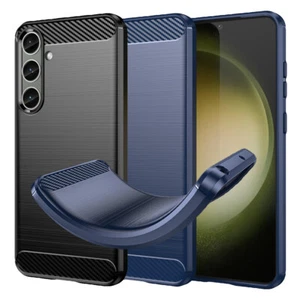 TPU Carbon Case für Samsung Galaxy S25+ Plus Fiber Brushed Schutzhülle Gebürstet - Bild 1 von 13