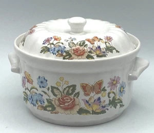 Aynsley HyStyle Cottage Garden 1 qt Casserole Bowl w/ Lid Oven to Table Flowers - Picture 1 of 4
