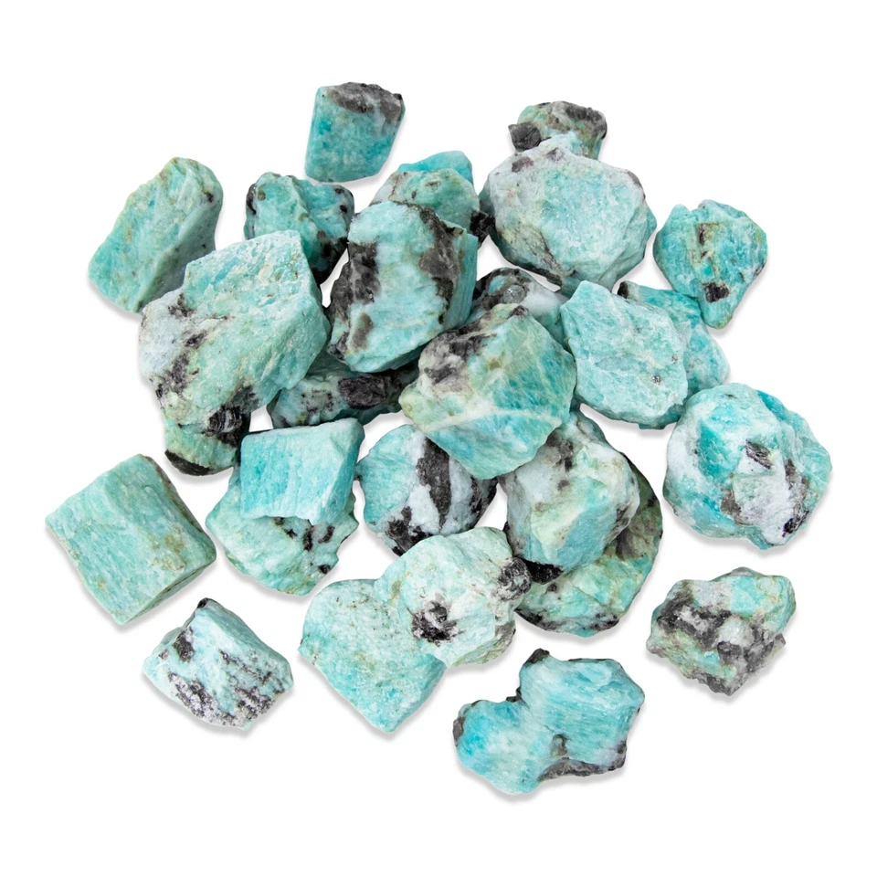 Raw Amazonite Crystal - Bulk Wholesale Rough Stones - Amazonite Gemstone Brazil - Image 1 of 4
