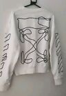 OFF-WHITE Abstract Arrows Embroidered Sweatshirt White Crewneck Virgil Abloh 