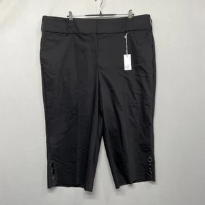 NWT Lane Bryant Wide Leg Crop Pants Plus Size 22 High Rise Black M237 -28 - Picture 1 of 21