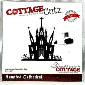 Haunted Cathedral Halloween Iron Fence Grave CottageCutz Metal Die CCE-533 - Picture 1 of 1
