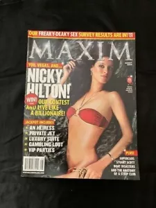 NICKY HILTON MAXIM MAGAZINE AUGUST 2005 #92 NO MAILING LABEL - Picture 1 of 1