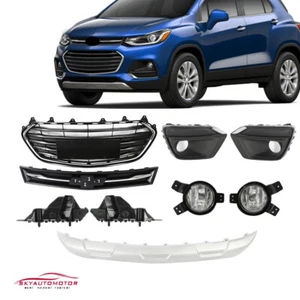 Parrilla delantera/luz antiniebla + biseles/placa deslizante/soporte 9 piezas para Chevy Trax 2017-2021 - Imagen 1 de 8