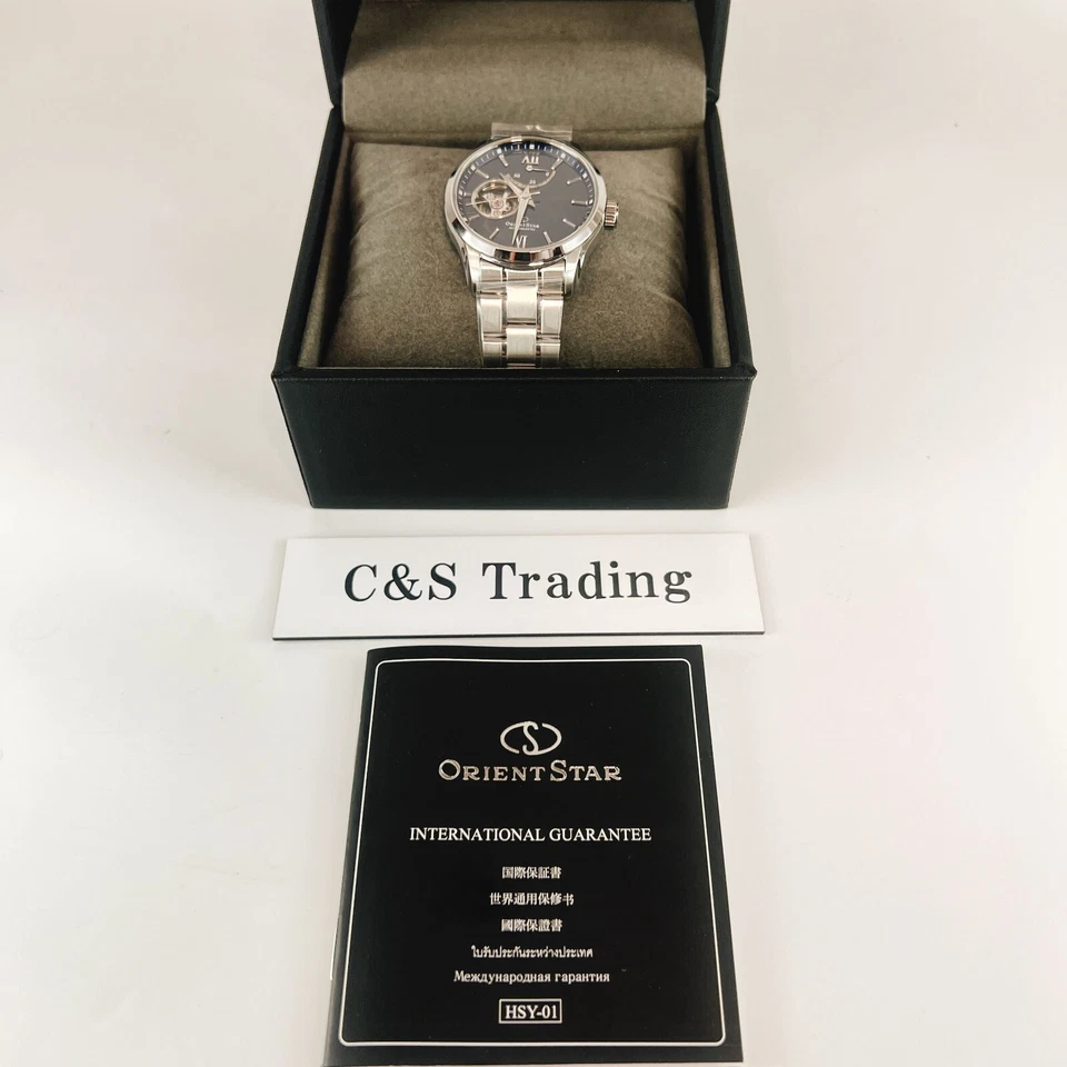 ORIENT STAR RE-AT0001L Semi Skeleton Mechanical Automatic Watch Navy Dial 39.3mm