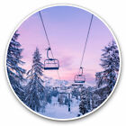 2 x Vinyl Stickers 20cm - Chair Lift Sunset Snowboard Ski Cool Gift #15929