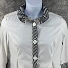 IC by Connie K Shirt Women XL Black White Gingham Art to Wear Tunic Made in USA