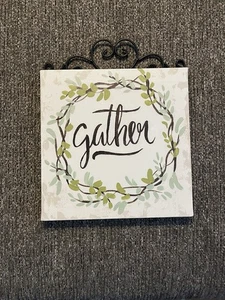 Arte da parete in tela 8 x 8 raccogli con appendiabiti in metallo da 2" - Foto 1 di 1