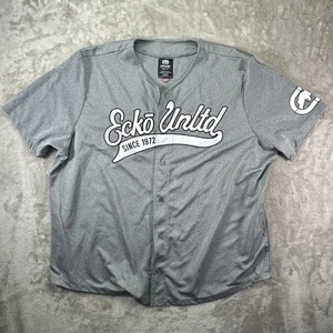 Ecko Unltd Mens Short Sleeve Heavy Weight Gray Baseball Jersey Size 5xl Big Tall - Picture 1 of 7
