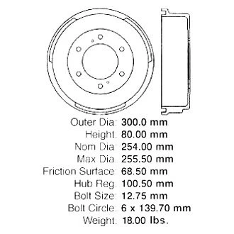 For Nissan Pathfinder 1987-1988 Centric C-Tek Standard Rear Brake Drum - Изображение 1 из 1