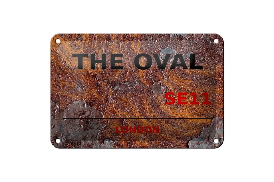 mrdeco Metall Schild 12x18cm gewölbt The Oval SE11 Schild - Bild 1 von 1