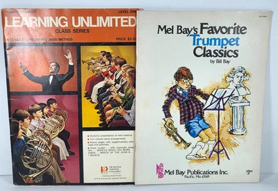 Lot Of 2 Trumpet Cornet Books Learning Unlimited & Mel Bays Favorite Classics - Image 1 of 4