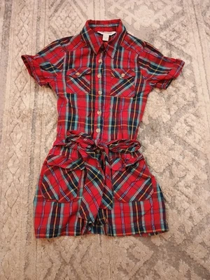 Limited Too Girls Size 8 Multicolored Plaid Button Up Front Dress - Image 1 of 2