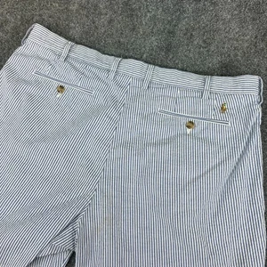 Polo Ralph Lauren 9" Azul Blanco Rayas Seersucker Pantalones Cortos Elastizados Clásicos W38 - Imagen 1 de 10