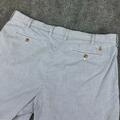 Polo Ralph Lauren 9" Blue White Striped Seersucker Shorts Stretch Classic W38 - Image 1 of 4