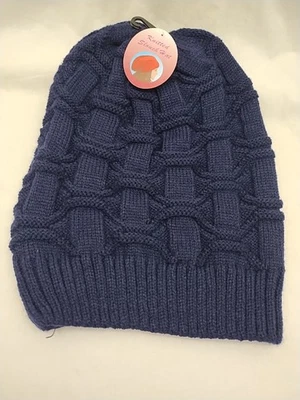 Сумка шляпа зимние мешковатые лыж Beanie гибкий чулок крышка темно-синий вязаный мужчин женщин - Изображение 1 из 4