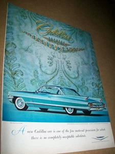 1962 Cadillac 62 Sixty-Two Coupe large-mag car ad- Cartier jewels - Picture 1 of 1