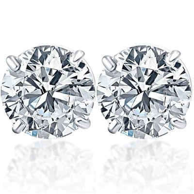 Tachuelas de diamantes F/VS 1,50 quilates TW en oro blanco o amarillo de 14 k cultivadas en laboratorio Foto 1 de 4