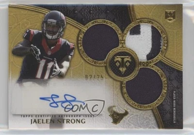 2015 Topps Triple Threads Relics Gold /25 Jaelen Strong #109 Rookie Auto RC - Image 1 of 2