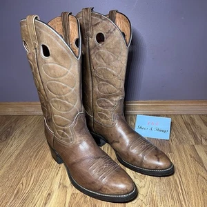 ACME Men’s Size 12B Western 1605 Cowboy Boots Brown Marbled USA - Picture 1 of 18