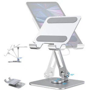 360° Rotation Desk Tablet Stand Aluminum Foldable Holder Mount For iPad Pro 12.9 - Picture 1 of 15