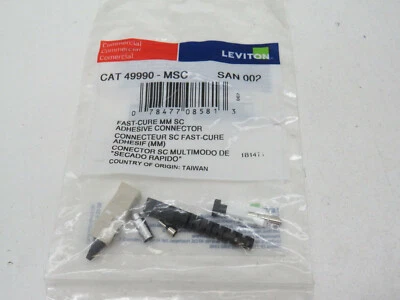 (10-Pack) Leviton 49990-MSC Fast-Cure SC Fiber Optic Connector OM1/2 900µm 3mm - Image 1 of 4
