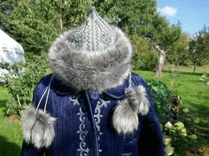 Gorro de fieltro sombrero hecho a mano gorro de pompón gorro de invierno Larp lana de oveja medieval  - Imagen 1 de 10