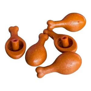 LEGO 33057: Food DARK ORANGE Turkey Drumstick [kurz] - 20 mm Öffnung (5 Stk.) - Bild 1 von 1