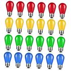 Mlambert Color LED String Light Bulbs,Shatterproof Outdoor 24 Multi-colored