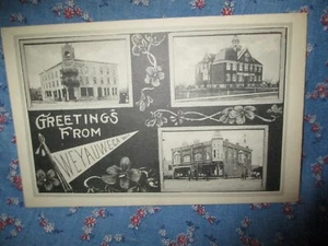 (1032) Old Postcard Greetings From Weyauwega Wis - Picture 1 of 2