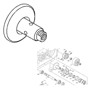Genuine 4CW-WE766-20 SECONDARY FIXED SHEAVE COMP. for Yamaha Zuma 125 09-15 - Picture 1 of 1
