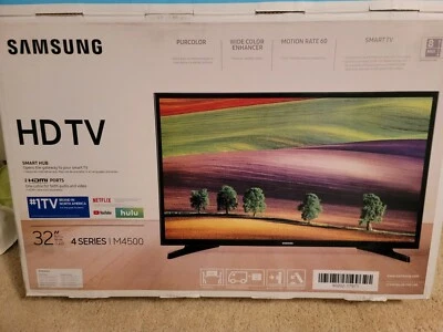 Samsung HDTV 32" 4 Series M4500 with Cracked Screen - Image 1 of 2