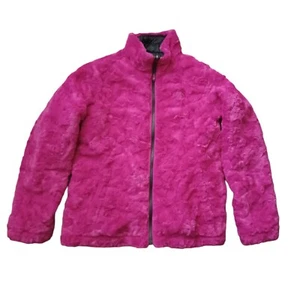The North Face Jacket Girls Large 14 16 Pink Black Reversible Mossbud Swirl - Picture 1 of 20