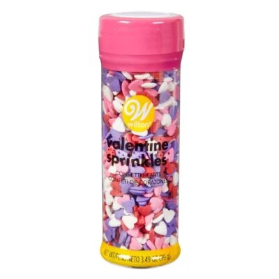 Valentines Confetti Hearts Sprinkles Mix Decorations 3.49 oz Wilton - Image 1 of 2