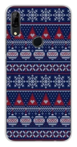 Coque en silicone imprimée compatible Huawei P Smart Z Pull de Noël bleu - Imagen 1 de 3