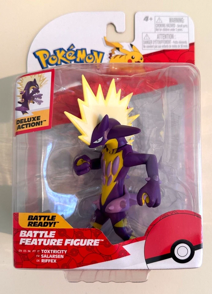 NUEVO EN CAJA Jazwares Pokemon Battle Toxtricity 4 1/2" Figura de Acción de Lujo Juguete Foto 1 de 1