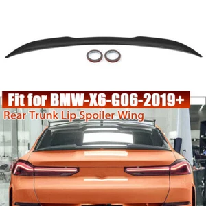 For BMW X6 G06 X6M 2021 2022 2023 Gloss Black Rear Trunk Lip Spoiler Wing Trim S - Picture 1 of 4