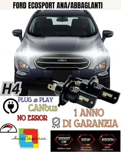 Set LED H4 6000K Para Ford Ecosport Alto Brillo 'No Avería Luces Xenón - Imagen 1 de 2