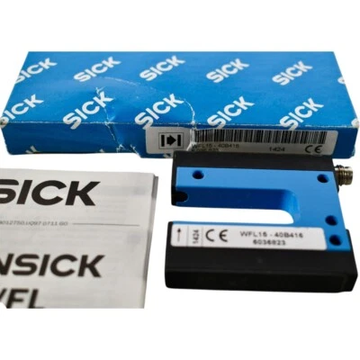 NEW SICK WFL15-40B416 Laser Fork Sensor 4-Pin M8 Teach-In 10-30V Slot 6036823 - Image 1 of 4